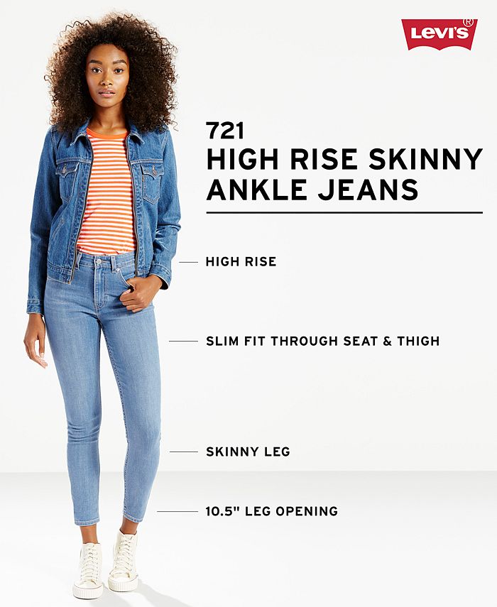 Levi's Limited 721 High-Waist Patched Skinny Jeans, Created for Macy's ...