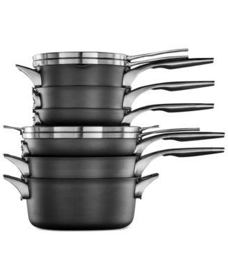 Calphalon Premier 10-Pc. Space-Saving Hard Anodized Non-Stick Cookware Set, Created for Macy's