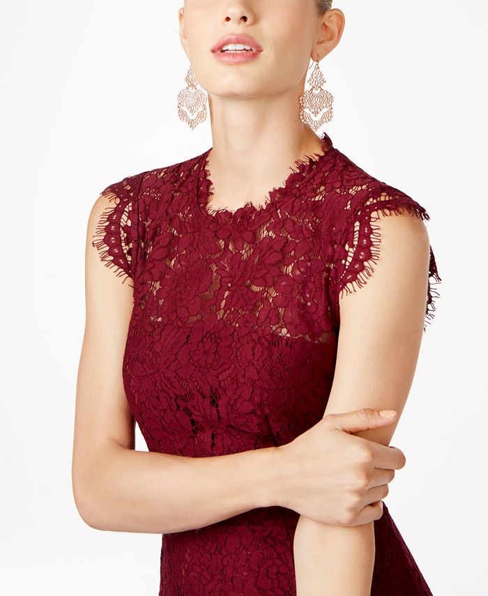 Rachel Zoe Cap-Sleeve Lace Dress - Macy's