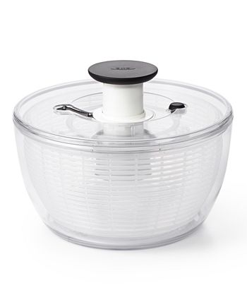 AnGeer Salad Spinner Large Multifunction 4.5 Quart Design BPA Free，Manual Good Grips Crank Handle & Locking Fruits and Vegetables Dryer Dry Off & Drain Lettuce Quick Spinner 