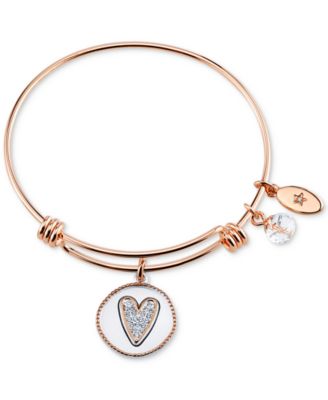 Photo 1 of UNWRITTEN Footnotes Girlfriends Stainless Steel Heart Bangle Bracelet