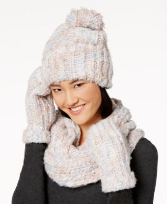 Betsey Johnson - Crystal Gloves, Hat & Scarf 3-Pc. Gift Set