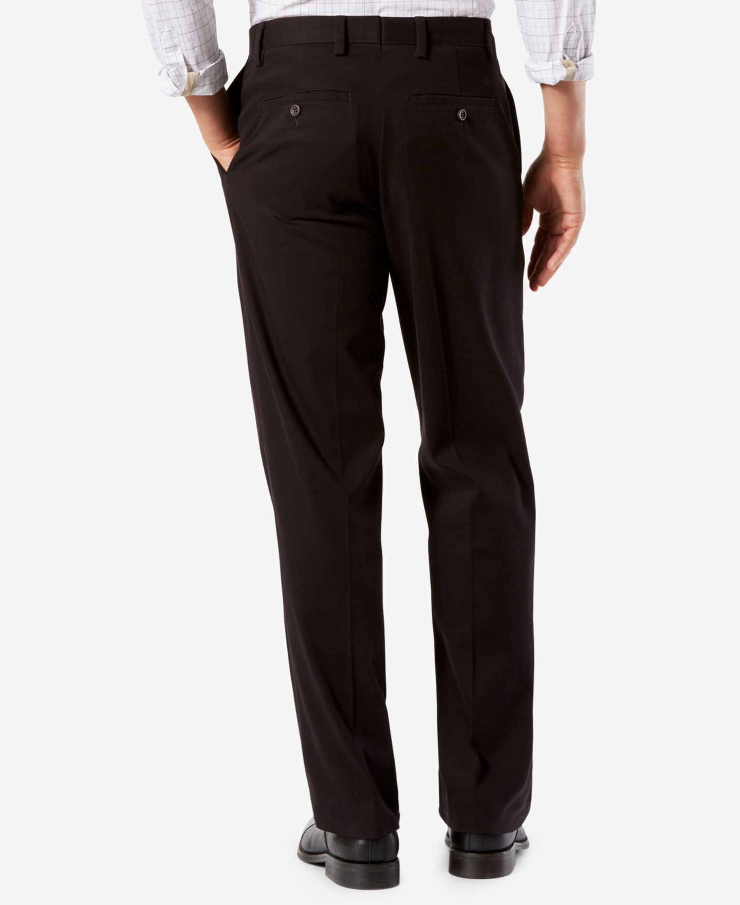 Мужские брюки Dockers Easy Classic Fit Khaki Stretch, цвет: Чёрный — фото 2