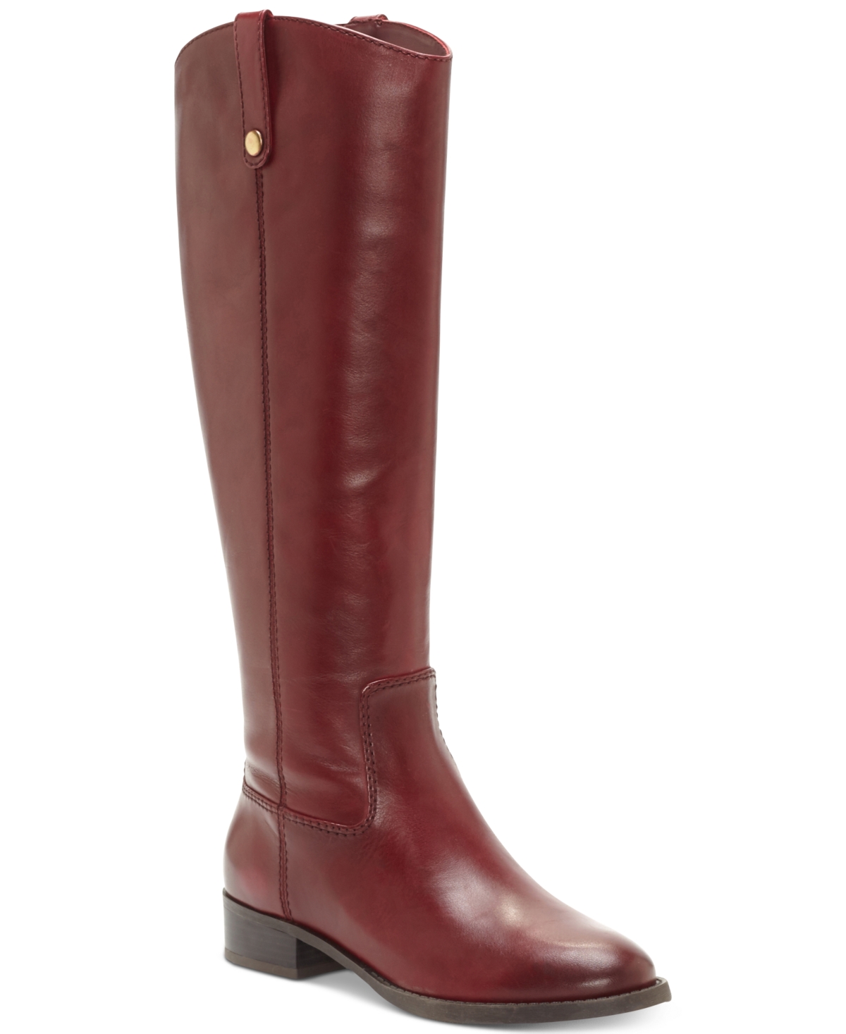 Shop Inc International Concepts Fawne Wide-calf Riding Leather Boots, Created For Macy's In Merlot