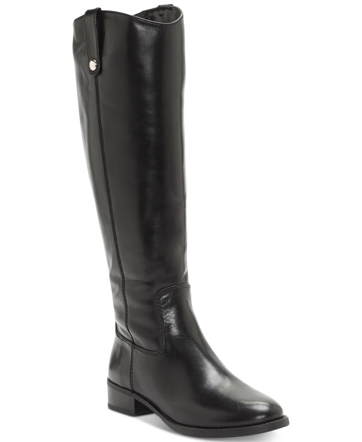 Fawne Riding Leather Boots, Created for Macy's - Black