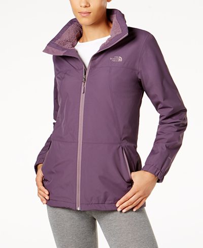 The North Face Louisa Fleece-Lined Rain Jacket, Created for Macy&#39;s - Coats - Women - Macy&#39;s