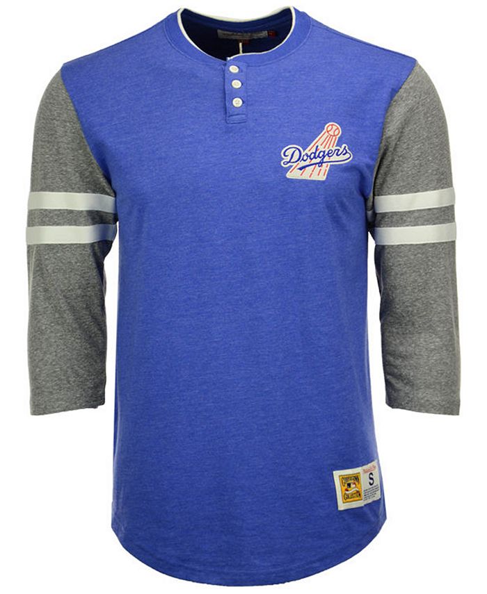Mitchell & Ness Men's Los Angeles Dodgers Home Stretch Henley T-Shirt ...