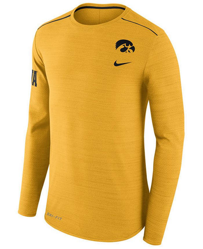 Nike Men's Iowa Hawkeyes Dri-Fit Breathe Long Sleeve T-Shirt - Macy's