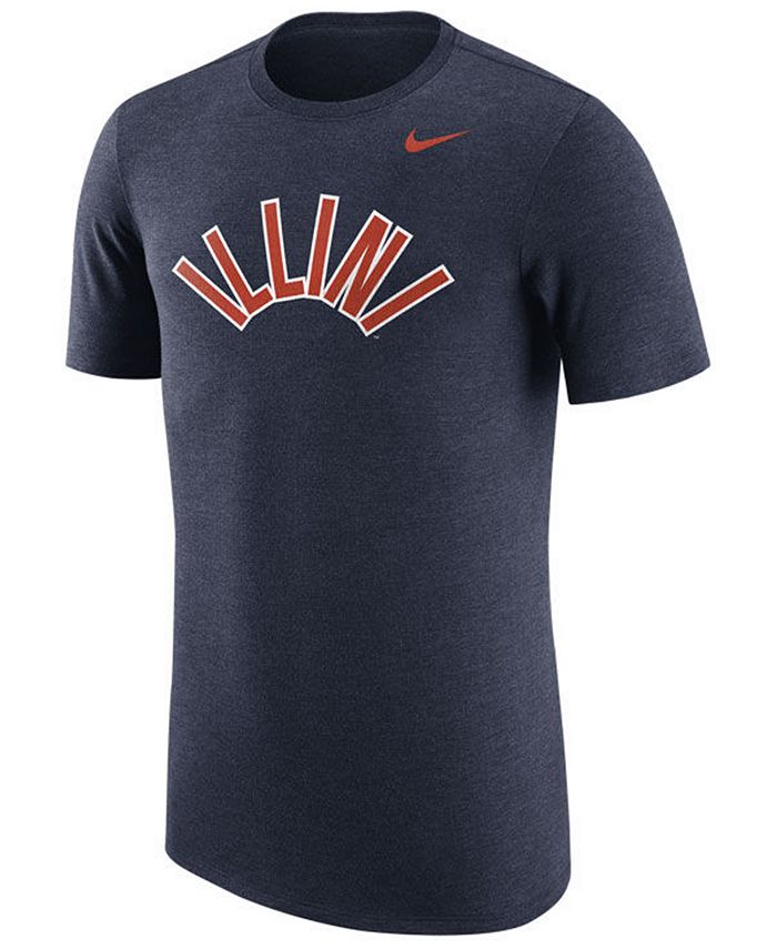 Nike Men's Illinois Fighting Illini Vault Logo Tri-Blend T-Shirt - Macy's