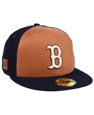 leather red sox hat