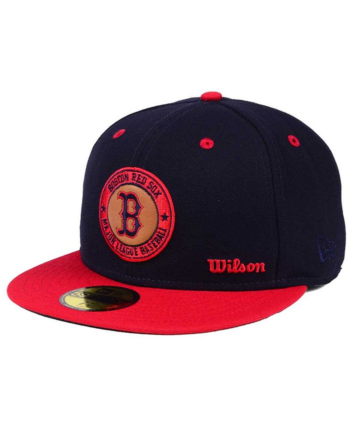 New Era Boston Red Sox X Wilson Circle Patch 59FIFTY Fitted Cap - Macy's