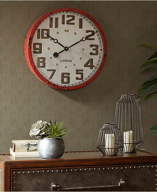 JLA Home Madison Park Gremacy Metal Clock & Reviews Clocks Macy's