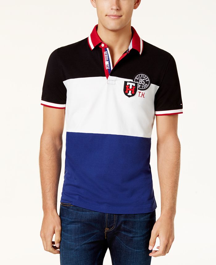 Tommy Men's Kirk Colorblock Patch Classic-Fit Polo Macy's
