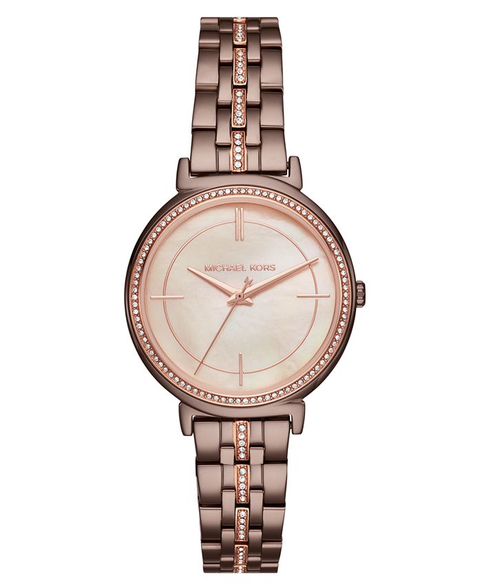 Michael Kors Women's Cinthia Sable Stainless Steel Bracelet Watch 33mm ...