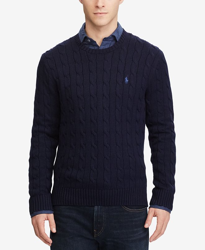 Polo Ralph Lauren Men's Cable-Knit Sweater & Reviews - Sweaters - Men ...
