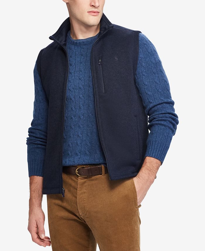 Polo ralph lauren fleece mockneck clearance vest