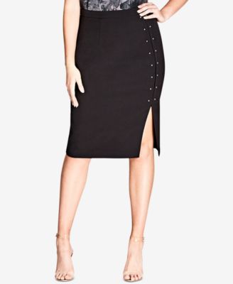 CITY CHIC - Trendy Plus Size Sharp Stud Skirt