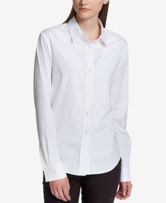 macys womens white blouse