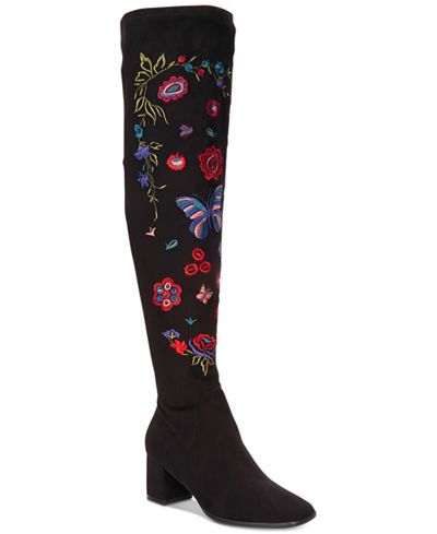 Impo Judy Embroidered Over-The-Knee Boots - Boots - Shoes - Macy's