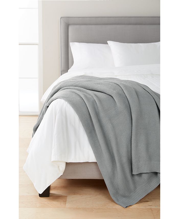 Martha Stewart Collection LAST ACT Seed Stitch Full Queen Blanket