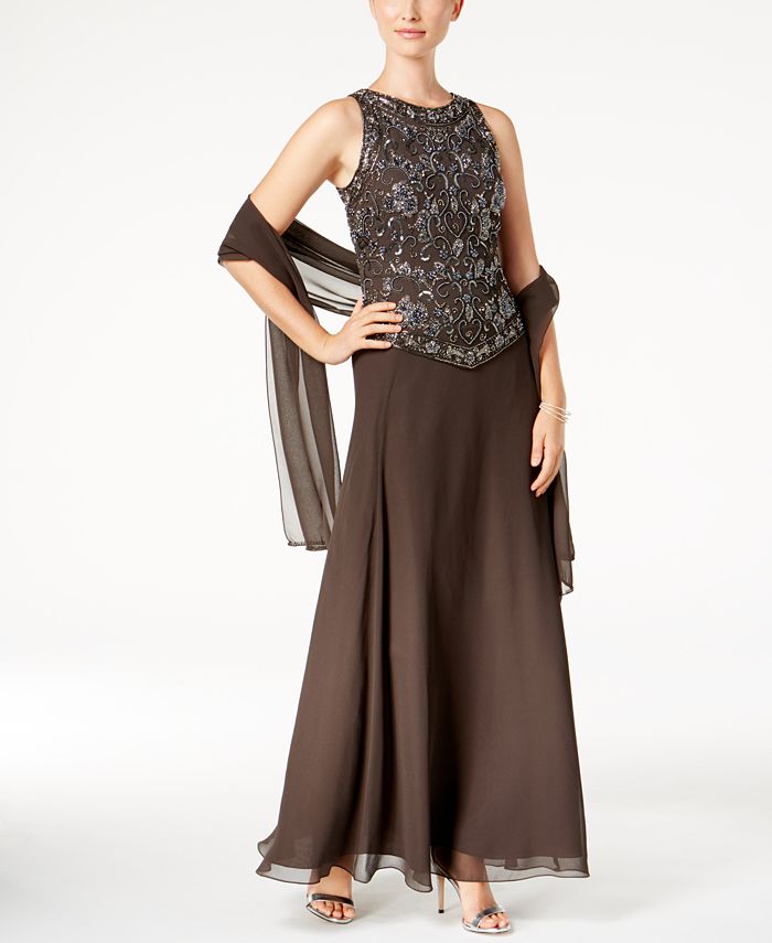 J kara gowns macy's sale