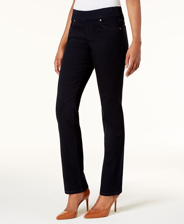 Style & Co Petite Pull-On Straight-Leg Jeans, Created for Macy's ...