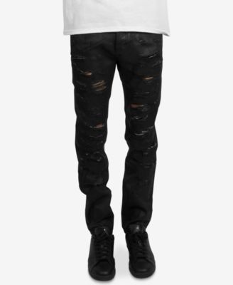 DOPE - Men's Black Shredded Skinny Jeans