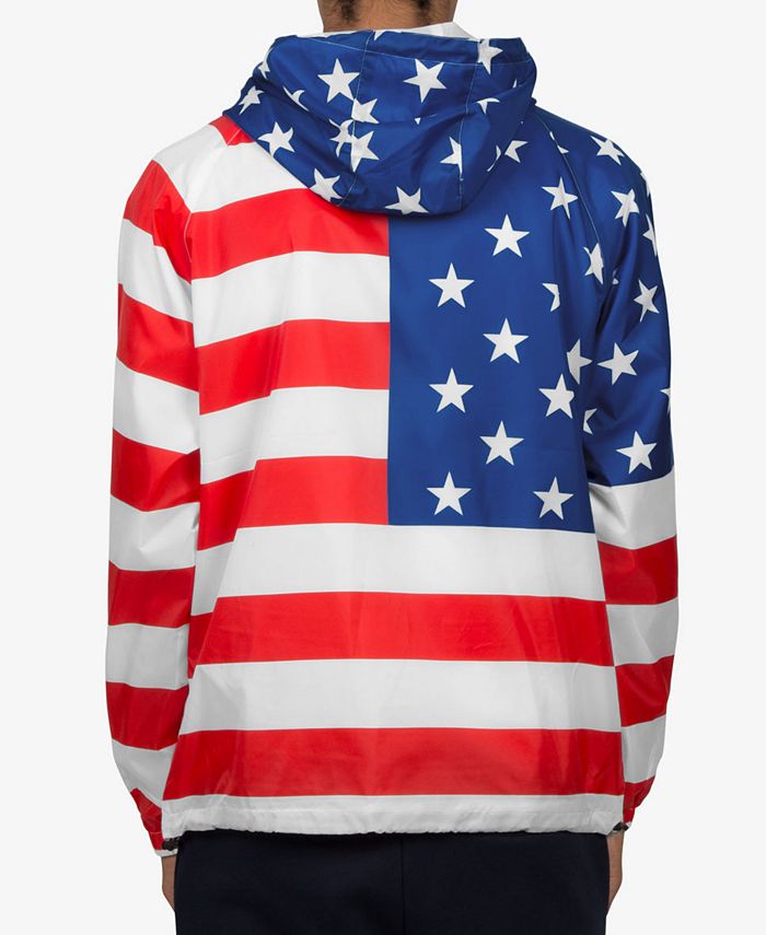 DOPE Men's American Flag Hooded Windbreaker - Macy's