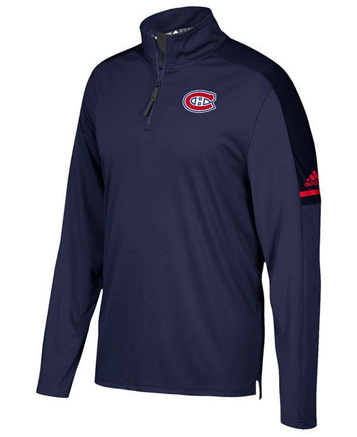 Reebok Men's Baselayer 1/4 Zip NHL Montreal Canadiens Half Zip & Quarter Zip