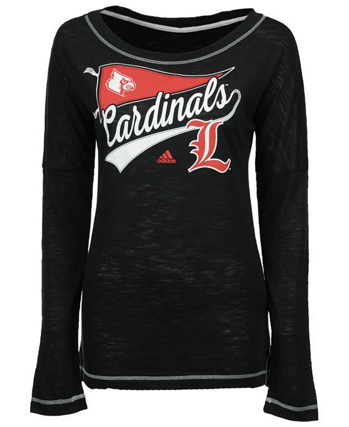 Louisville Cardinals Youth College Screen Printed Hooded Sweatshirt By  Adidas