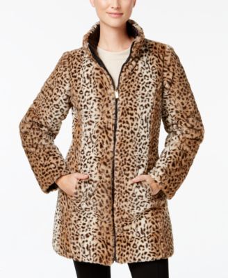 jones new york reversible faux fur coat