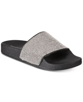 rhinestone slide sandals 
