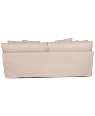 Brenalee 93" Performance Fabric Slipcover Sofa with Four Pillows