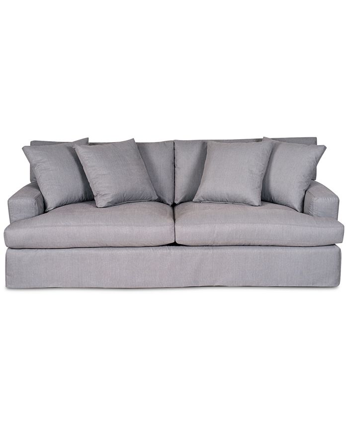Furniture Brenalee 93" Performance Fabric Slipcover Sofa with Four