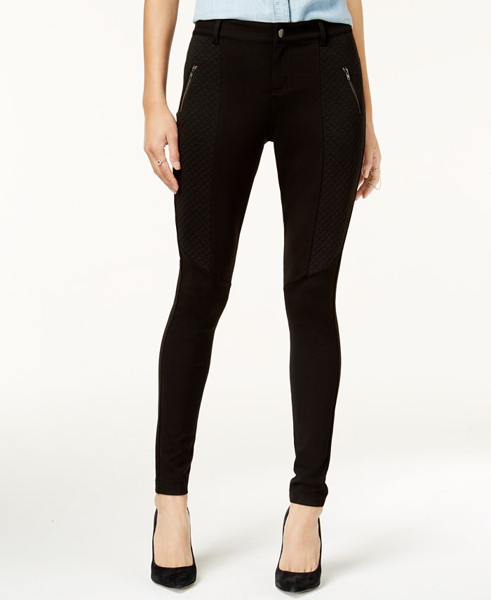 Lily Black Juniors' Quilted-Front Zip-Pocket Pants, Created for Macy's ...