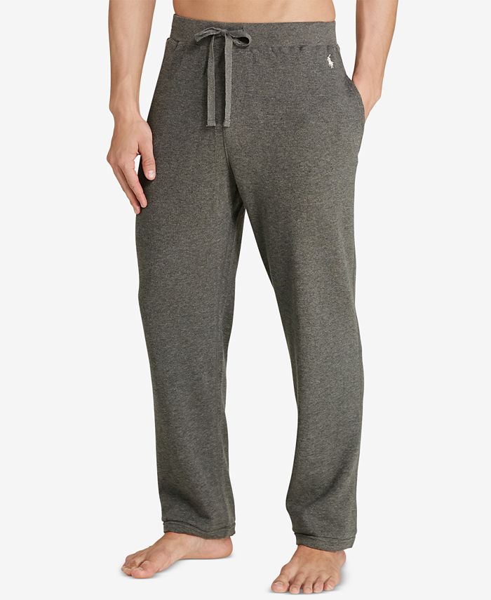  US Polo Assn Mens Thermal Pajama Set - Waffle Knit Top And  Long John Sweatpants