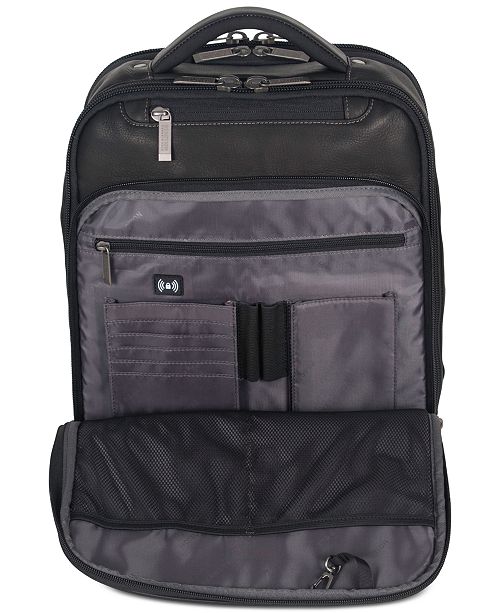 Cole Reaction 16" EZScan Colombian Leather Computer Backpack