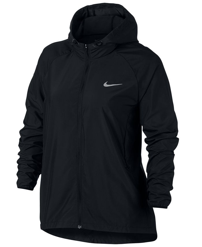 Nike Plus Size Essential Water-Repellent Running Jacket - Macy's