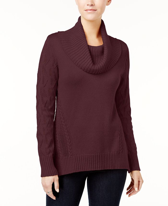 Style & Co Petite Cowl-Neck Sweater, Created for Macy's - Macy's