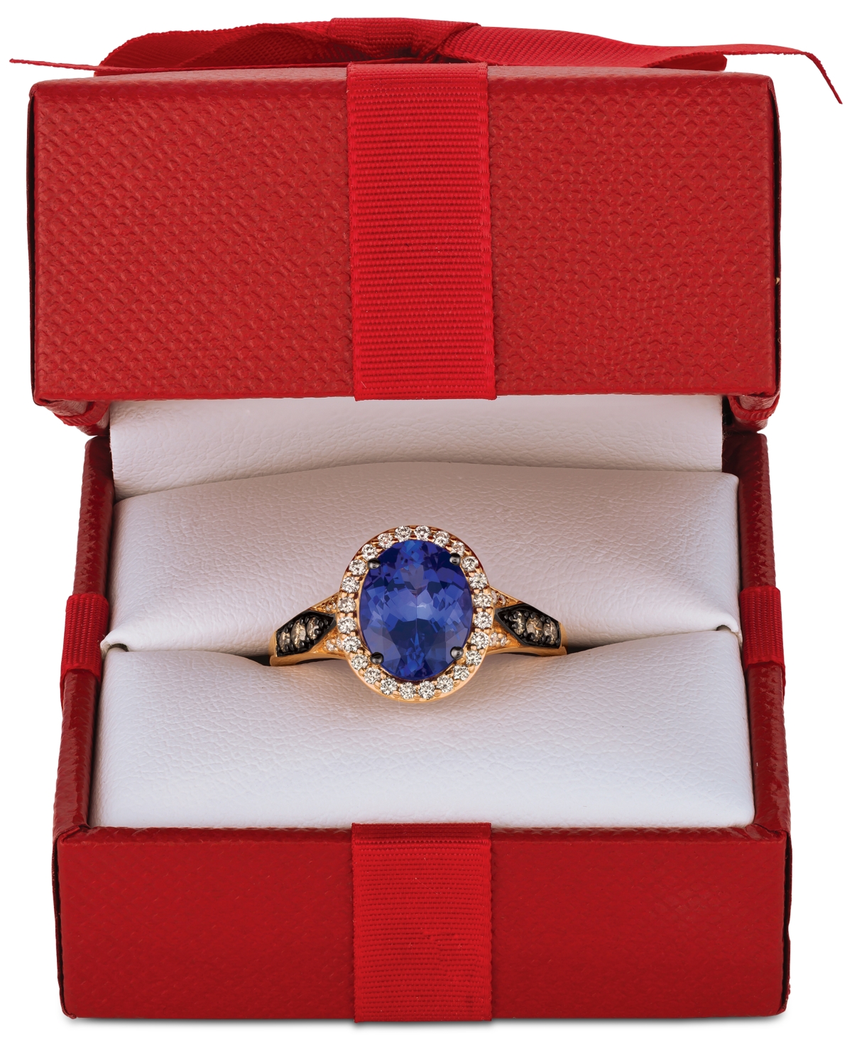 Le Vian Chocolatier Blueberry Tanzanite (2-1/2 ct. t.w.) & Diamond (3/8 ct. t.w.) Ring in 14k Rose Gold