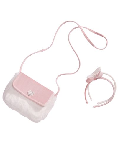 On the Verge 3-Pc. Velvet Headbands & Faux-Fur Purse Set, Little Girls (2-6X) & Big Girls (7-16)