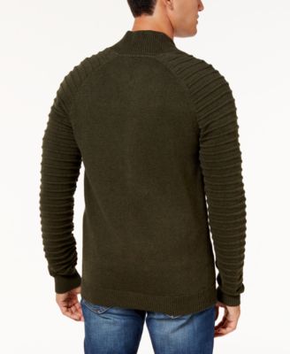 American Rag Men's Moto Bomber Sweater, Created for Macy's 