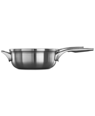Calphalon - Premier Space-Saving Stainless Steel 4-Qt. Chef's Pan & Lid
