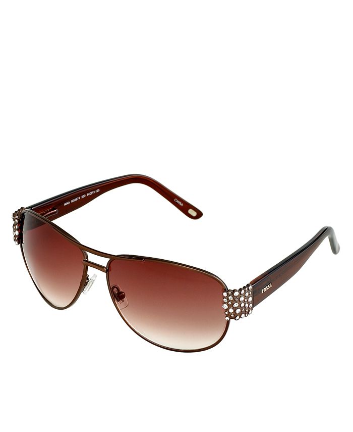 Fossil Sunglasses Nina Aviator Macy s