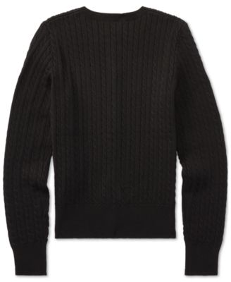 Polo Ralph Lauren Big Girls Cable-Knit Cotton Cardigan