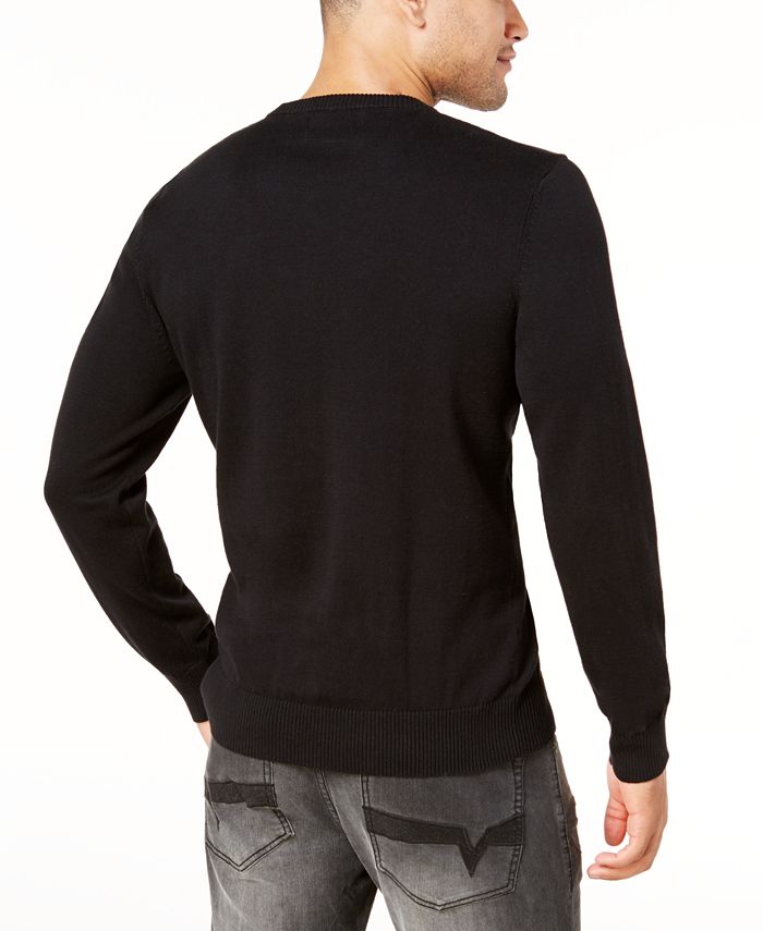 INC International Concepts I.N.C. Men's Intarsia Knit Tiger Sweater, Created for Macy's Macy's