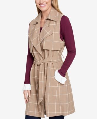Tommy Hilfiger - Windowpane Belted Vest