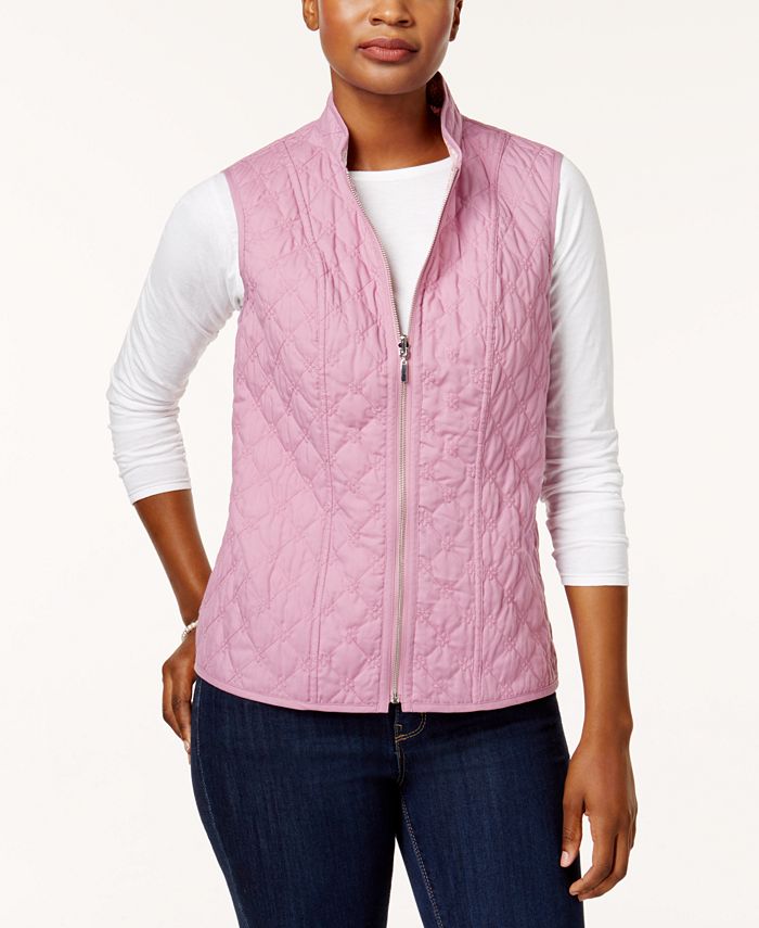 Women's petite quilted vest on sale