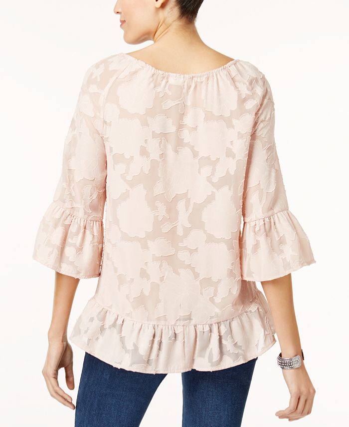 Style & Co Convertible Burnout Top, Created for Macy's - Macy's