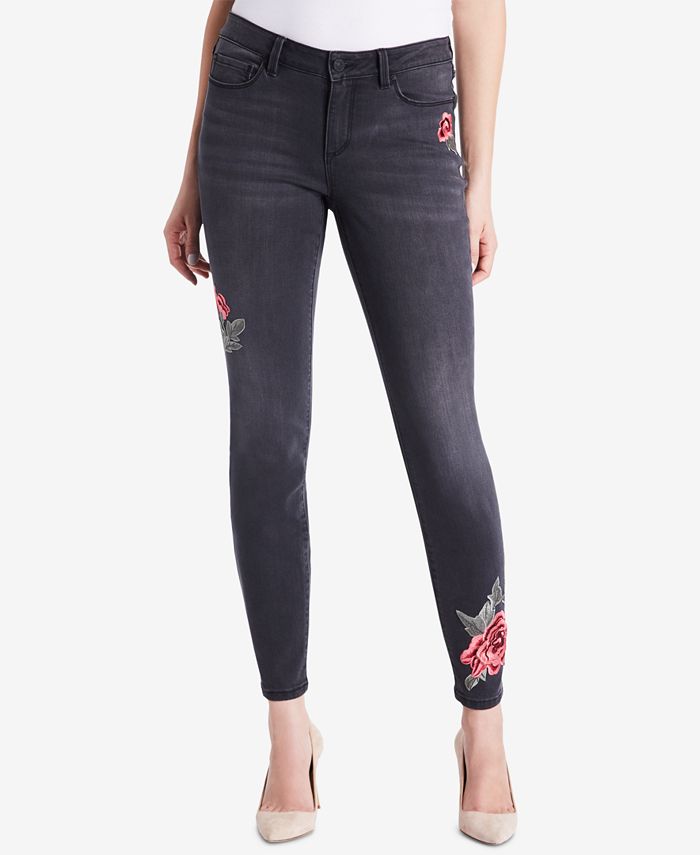 Vintage America Boho Embroidered Skinny Jeans - Macy's